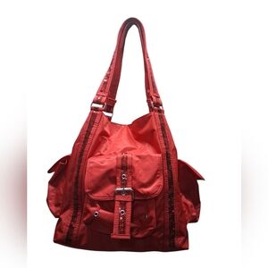 Y2K Red / McBling Polyester Sequin Cargo / Utility Bag - NEW